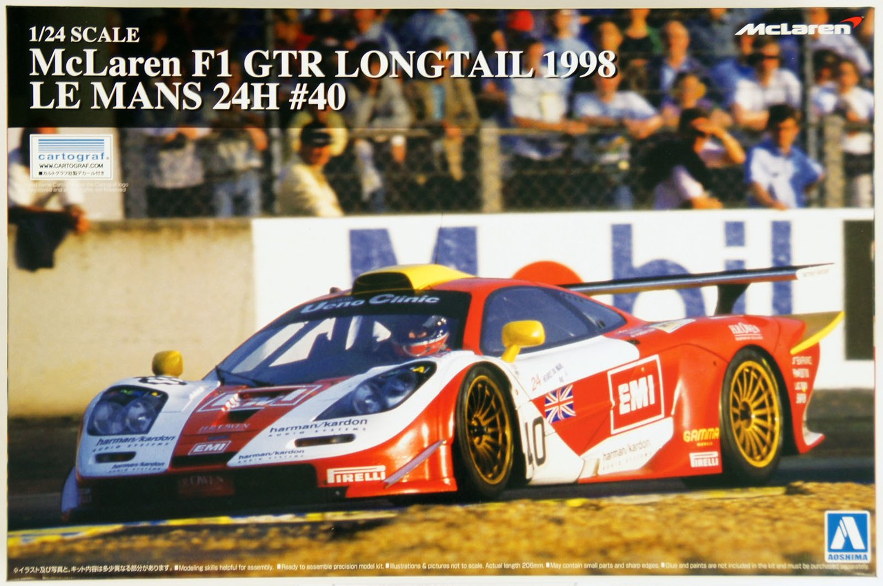 Купить сборную модель Aoshima 0377 McLaren F1 GTR Long Tail 1998