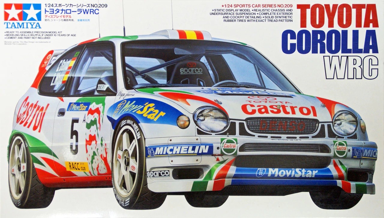Купить сборную модель Tamiya 24209 Toyota Corolla WRC в масштабе 1/24