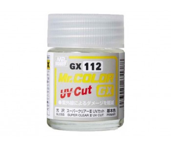 GX112 Super Clear III UV CUT (Супер-прозрачный (лак) с UV-фильтром, глянцевый, краска акриловая 18 мл.) Химия для покраски