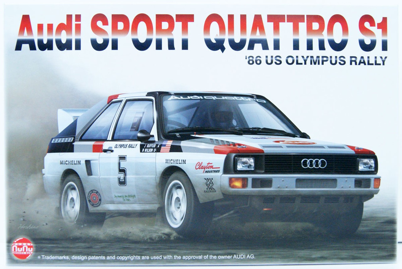 Купить сборную модель Platz, NuNu PN24023 Audi Sport Quattro S1 `86 US  Olympus Rally в масштабе 1/24