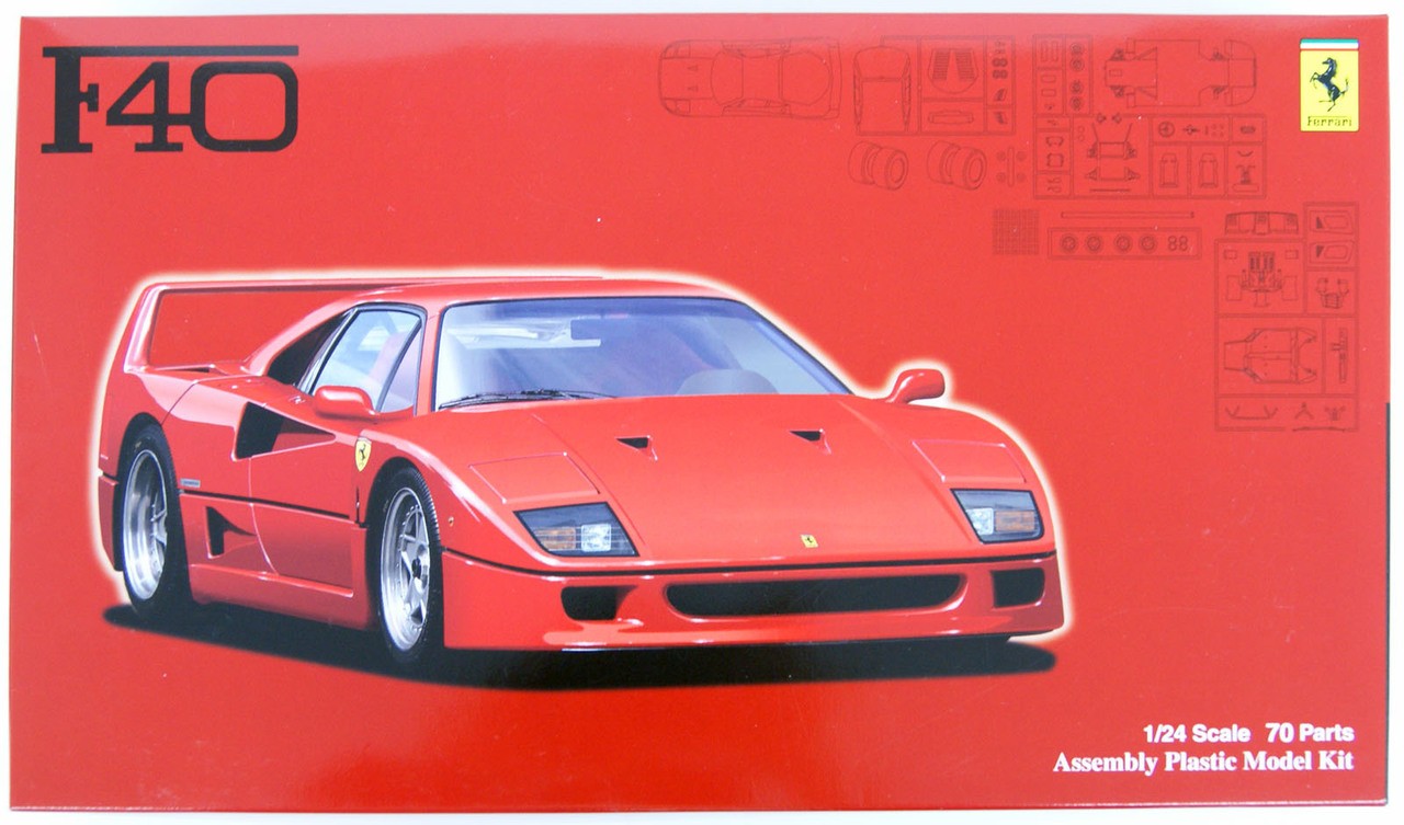 Купить сборную модель Fujimi 0185 Ferrari F40 в масштабе 1/24