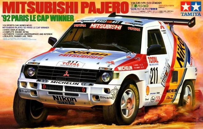 Купить сборную модель Tamiya 24121 Mitsubishi Pajero `92 Paris Le