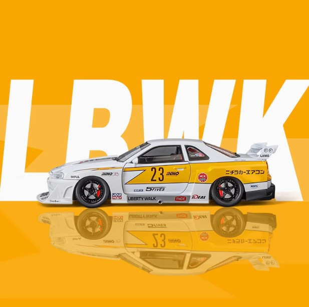 Купить копийную модель Jinlifang LBWK Skyline GT-R R34 в масштабе 1/24