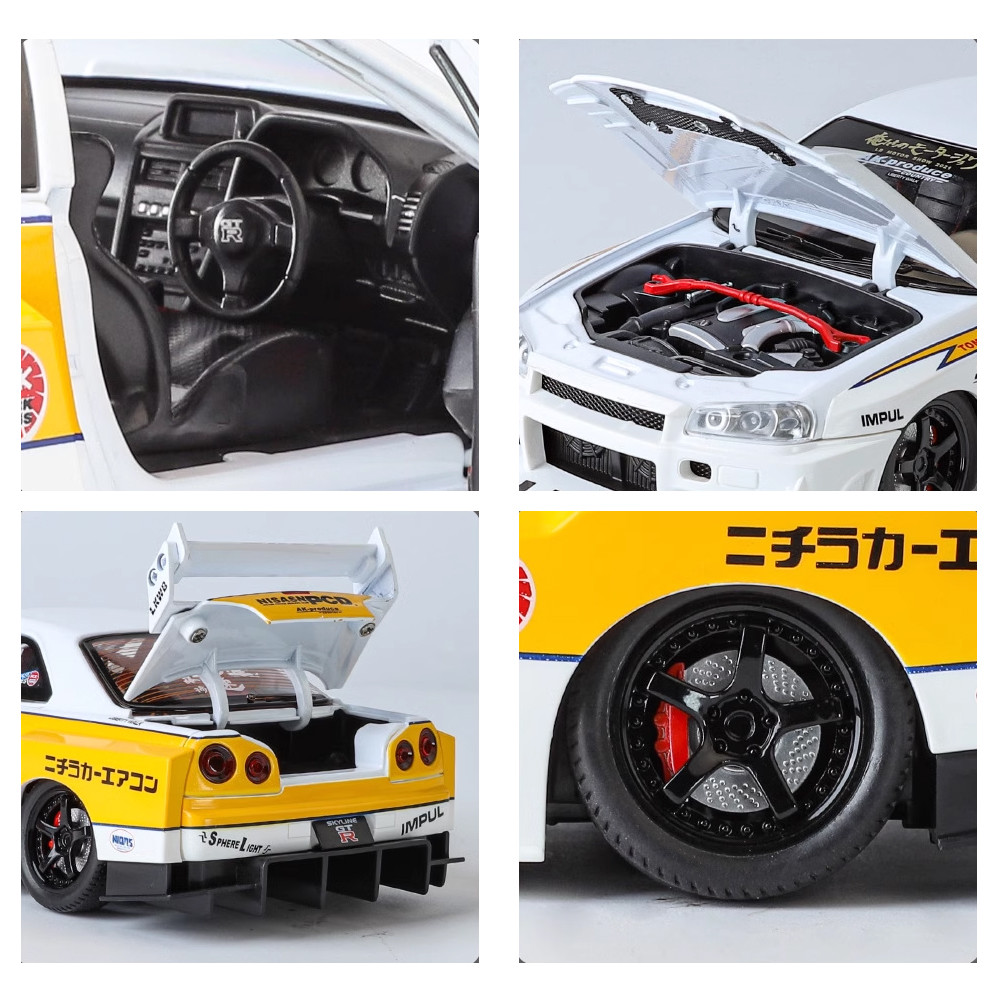 Купить копийную модель Jinlifang LBWK Skyline GT-R R34 в масштабе 1/24