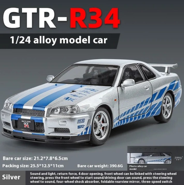 Купить копийную модель Jinlifang GT-R BNR34 (FaF) в масштабе 1/24