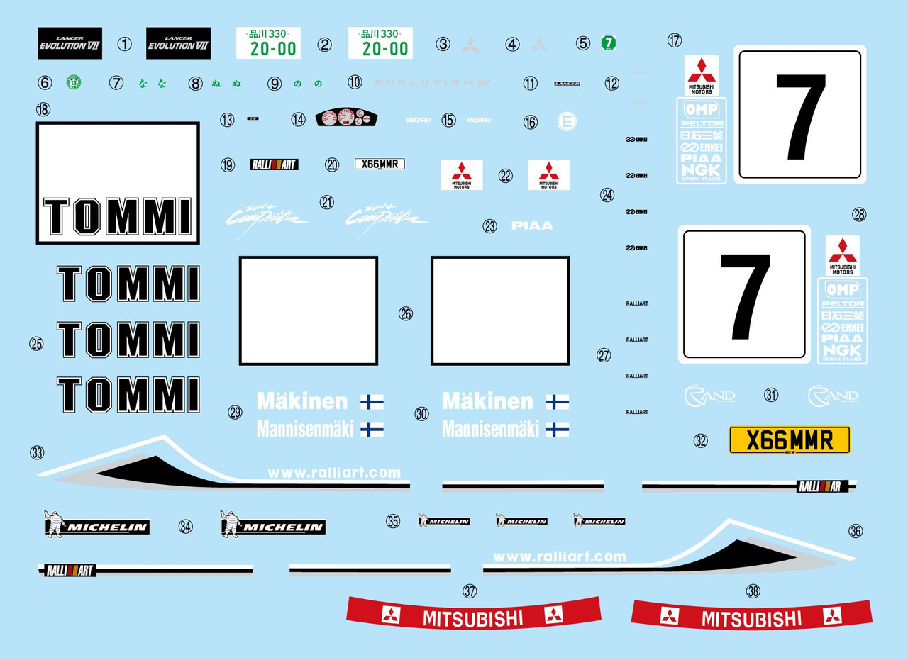 Купить сборную модель Fujimi 04766 MITSUBISHI Lancer Evolution VII