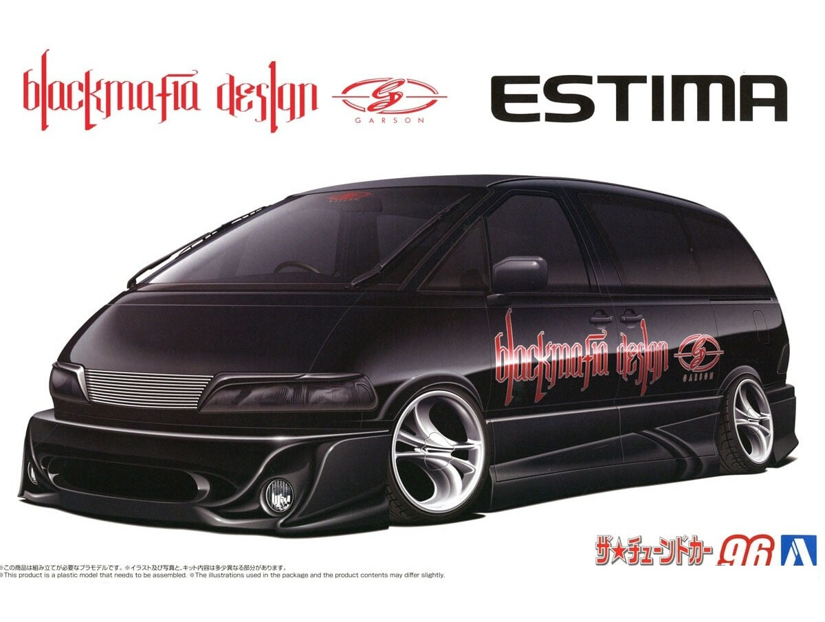 アオシマ TOPLINE ESTIMA EXTRA 1/12 プラモデル Купить сборную модель Aoshima 20161 Blackmafia TCR11W Estima `98
